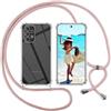 ISOI Cover con Cordino per Samsung Galaxy A53 5G, Custodia Trasparente con Collana Tracolla Laccio Collo Ultra Sottile Morbido TPU Silicone Antiurto AntiGraffio Case, Rosa