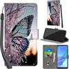 PHINIENLAND Cover per Oppo A53 4G / A53s 4G / A32 4G / A33 4G Case PU Pelle Custodia [Kickstand] [Chiusura magnetica] [Slot per Schede], Portafoglio Flip Custodia per Oppo A53,Farfalla