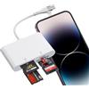Ardaddyn Memory Stick Pro Duo Adattatore USB C/Lightning, Lettore di Schede SD/MicroSD/MS/xD 4 in 1 per Sony Cybershot SD Card, Lettore Memory Stick Pro Duo per iPhone17/16/14/Macbook/iPad/PC/Laptop/Windows