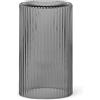 Ferm Living - Bicchiere Ripple - Grigio - Vetro soffiato a bocca - Designer Trine Andersen
