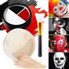 Afflano Halloween Clown Makeup 3 Kit, Nero Rosso Bianco Viso Colore Corpo + Polvere Trucco + Pennello Trucco Per Bambini Adulti Colori Viso Per Vestire Costumi Joker Effetti Speciali SFX Cosplay
