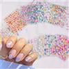 VelvetGlow 30 Fogli di Adesivi per Unghie a Fiori, Adesivi Autoadesivi 3D Colorati, Graziosi Adesivi per Unghie Margherite, Ciondoli per Nail Art Cuore per Design Fai-da-te