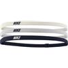 Nike Elastic Hairbands 2.0 3PK Fasce Elastiche Elastici per Capelli (3 Unità) (ARMORY NAVY/LT IRON ORE/PALE IVORY)