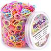 HOYOLS Mini Elastici in Gomma, 1500 Pezzi Elastici Multicolore per Trecce | Piccoli Elastici in TPU Multicolore con Tenuta Delicata Senza Tirare per Trecce, Code di Cavallo, Sezionamento