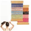 VelvetGlow 32 Pezzi Braccialetti Elastici, Elastici Delicati, Accessori per Capelli Morbidi Color Marrone per Ragazze e Donne, Fasce Carine per Capelli Spessi o Sottili