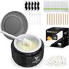 Koeutoze Kit di ceretta Naso per Uomini e Donne - Ceretta Viso con 100g Perle di Cera, 5 Bastoncini Naso & Orecchie, 10 Mascherine Baffi, Mini Scaldacera Elettrico con USB togli peli naso