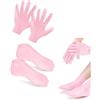 Elegance-go Calze e Guanti Idratanti,Calzini Idratanti per Piedi Calze Idratanti in Silicone Calzini Idratanti Elastici per Donne Piedi Screpolati Asciutti Cura del Piede