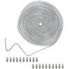 BetterJonny 6 Metri Catena a Palline per Collana, 2,4 MM Diametro Catena a Palline in Acciaio Inossidabile Catena in Rilievo Estensione con 20 Connettore Utilizzato per Portachiavi Fai da Te