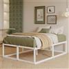 EMODA Letto Matrimoniale 150x190 cm Metallo Bianco