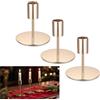 ZWFSDM Set di 3 Porta Candele da Tavolo,Portacandele in Metallo Gold, Portacandele da Tavolo per Candele , Candelabri Moderni, Candeliere Vintage per Matrimoni Compleanni Natale(8,5 cm)