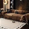 VanderHOME Copridivano Multifunzionale in Ciniglia, Coperta Decorativa per Divano in Stile Classico Cinese, Plaid per Divano,Trapunta Multiuso: Copriletto, Telo Copridivano 180 * 260cm-Curry