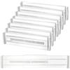 BUCOMTU 8 Pezzi Divisori per Cassetti Regolabili, Organizer Cassetti, Cassetti in Trasparente Separatori, Divisori per Cassetti in Plastica per Comò, Armadio, Bagno, Cucina, Ufficio