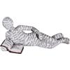 Buachois Lettura Donna Statuetta, Figura Decorazione per Mensola, Astratta Pensiero Scultura, Personalizzata Dipinto a Mano Lettura Cattivo Desktop Libri Ornamenti per La Decorazione Domestica (2)