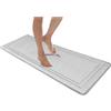Microdry Quick Drying Memory Foam Framed Bath Mat with GripTex Skid-Resistant Base 1, Finitura cromata, 61 x 147 cm (Rectangular)