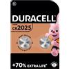 Duracell BATTERIA a BOTTONE al litio CR2025 DURACELL 3V BLISTER 2 PEZZI