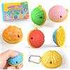 ddLUCK Portachiavi a Forma di Mezza Pallina Antistress, Fidget Toys Sensoriali per Adulti E Bambini, Giochi da Viaggio e Scrivania Stress Ball Toys per Autismo e Adhd (6 Pezzi)