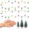 Wishstar 2 catene di luci a forma di gnomo in miniatura, accessori per Natale, casa delle bambole, accessori per la casa dei gnomi, mini catena luminosa, accessori per Natale, regalo per bambini