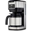 MEDION Caffettiera con caraffa thermos e timer (caffettiera a filtro, 10 tazze, 1,25 litri, 900 watt, timer, antigoccia, display, MD11019) acciaio inox