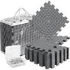 RATSTONE Tappetini Di Bloccaggio Per Uncinetto,Blocking Mats For Knitting,9 Pcs Lavori a Maglia Di Tavole Di Blocco Extra Spesse Con Griglie,100 Punti t,Per Progetti Di Uncinetto e Infeltrimento(Grigio)