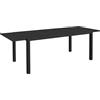 Outsunny Tavolo da giardino espandibile in alluminio rettangolare per 6 - 8 persone, dim. 180/240L x 94l x 73H cm, nero