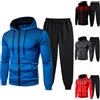 ORANDESIGNE Tuta Uomo Completa 2 Pezzi Completo Sportivo Uomo Fitness Invernale Felpa a Maniche Lunghe con Zip + Pantaloni Jogging Corsa Palestra