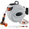 NONE Avvolgitubo retrattile SucceBuy1/2 pollici 180 ° Staffa girevole per tubo dell'acqua da giardino a parete con ugello a 9 modelli e 3 veloci