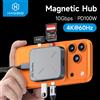Hagibis Hub USB C magnetico Tipo-C Adattatore multiporta Docking station 4K HDMI 100W PD per MacBook iPhone 17/16 Pro Thunderbolt 4