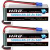 hrb Batteria Lipo HRB 6S 5000mah 6000mah XT60 XT90 EC5 50C 100C 22.2V per Quadcopter Aereo Auto Camion 500 600 Elicottero