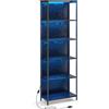 VASAGLE Libreria a 6 Ripiani con Luce LED, Libreria con Luci Regolabili, Struttura in Acciaio, 30,3 x 60 x 178,6 cm, per Soggiorno, Camera da Letto, Ufficio, Nero Ebano