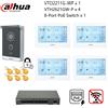 Dahua KIT videocitofono IP originale Dahua, switch VTO2211G-WP, VTH2621G-P e PoE, supporto app telefono, sblocco scheda RFID