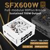 METALFISH Full-Modular SFX-500W 600W PSU 80Plus Bronzo Bianco Alimentatore Per Mini ITX Telaio Piccolo Computer Case 100/220V
