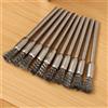 NONE 10 spazzole metalliche in acciaio inox con manico da 3,17 mm - ideali per utensili rotanti, ideali per pulizia, rimozione ruggine e levigatura