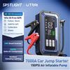 UTRAI Avviatore di emergenza per auto UTRAI All-in-One 7000A con compressore d'aria, diagnosi OBD e luci da campeggio esterne Booster di emergenza