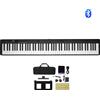 SucceBuy Pianoforte con tastiera pieghevole a 88 tasti Bluetooth, pianoforte pieghevole digitale elettronico portatile MIDI ricaricabile per principianti