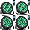 GOTSTAGE 4PCS 36 LED Stage Full Color Piatto Par Effetto di illuminazione RGB 3IN1 DMX 512 DJ Disco Party Holiday Christmas Club Wedding Show Luci