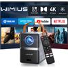 Wimius Native 1080P Proiettore 4K 600ANSI Smart TV WiFi 6 Proiettore laser Home Theater Cinema Fascio Mini Proiettori da esterno Beamer