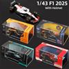 Bburago 1:43 F1 Modello Con Casco 2025 In Lega Miniatura Diecast Formula Auto Da Corsa Giocattolo MCL39 W16 SF25 RB21