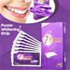 NONE Striscia sbiancante per denti viola Striscia sbiancante per denti non sensibile Correttore di colore Striscia pulita per denti istantanei, Denti più bianchi a casa