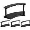 QUARKZMAN Penna Supporto Plastica Orizzontale Verticale Nero 4pz | 6-Slot Acrilico Penna Display, Supporto Sopracciglia Penna, Rack Trucco, Pennello Organizzatore, per Ufficio Casa Negozio