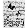 Stencil Daisy Art texture lettera e farfalle
