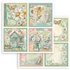 Carta Scrap Daisy Art 4 cards Stamperia