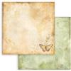 Carta Scrap Daisy Art farfalla su sfondo ocra Stamperia