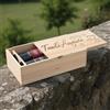 Vinclick.it Cassetta in Legno Personalizzata per 2 bottiglie