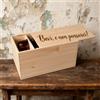 Vinclick.it Cassetta in Legno Personalizzata per 4 bottiglie