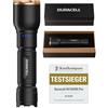 Duracell Torcia LED DF1500R Pro - 1500 lumen, focalizzabile, 145 m, ricaricabile USB-C, batteria agli ioni di litio 21700, diverse modalità di illuminazione, resistente agli spruzzi, confezione regalo