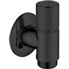 nomona Valvola angolare G1/2 con design ultra sottile per l'uso in spazi ristretti, montaggio a parete, ottone cromato, per lavabo, lavandino (nero opaco)
