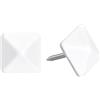 QUARKZMAN Borchie Per Tappezzeria Chiodi Per Mobili 50Pz 12x17mm Kit Assortito Borchie In Acciaio Al Carbonio Per Divani Casa Chiodi Decorativi Testa Chiodo Bianchi
