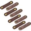 QUARKZMAN Confezione da 8 Fascette in Pelle per Cavi 63x16mm Marrone | Organizzatore per Cavi, Portatili, per Gestione Cavi Fili, Pelle
