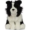 Living Nature Border Collie, Peluche di Cane Morbido e Realistico, Peluche Naturli Eco-Friendly, 20cm