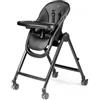 Peg Perego SPA Peg Perego Seggiolone Pappa Multifunzione Reclinabile e Regolabile in Altezza LIVING TRUE BLACK